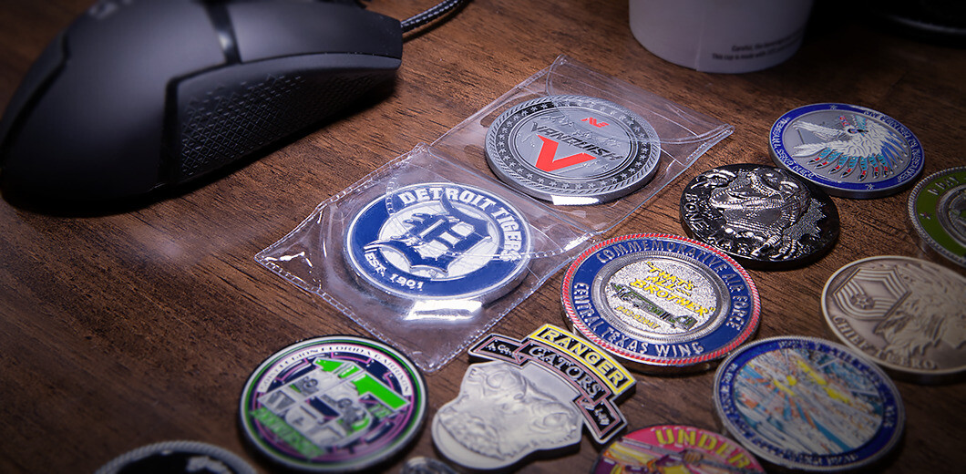 PVC poly coin envelope presentation option included free with every challenge coin order