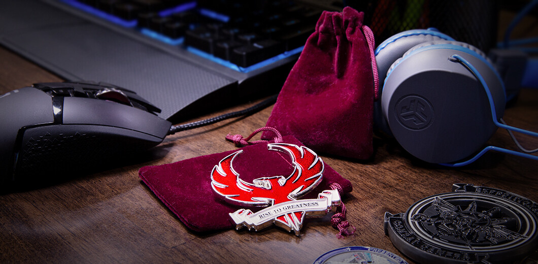 Black velvet drawstring pouch for challenge coin presentation