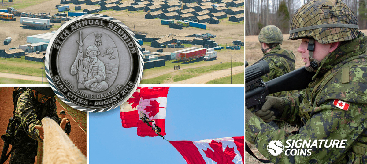 Custom Canadian Army challenge coin