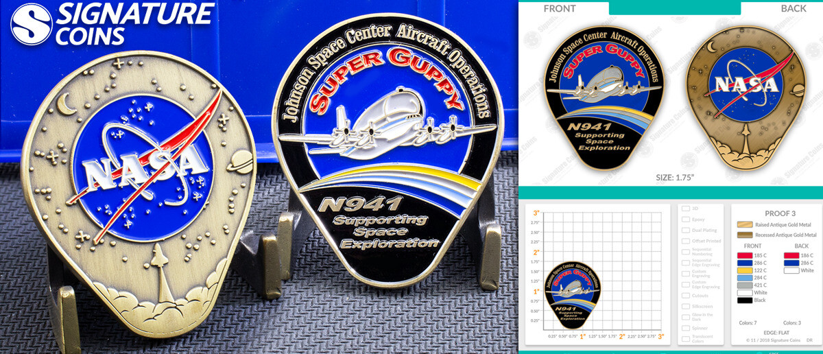 NASA Super Guppy Challenge Coin