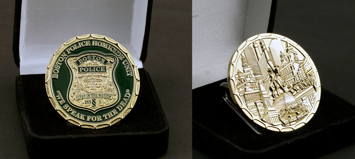 Boston Police Department Homicide challenge coin