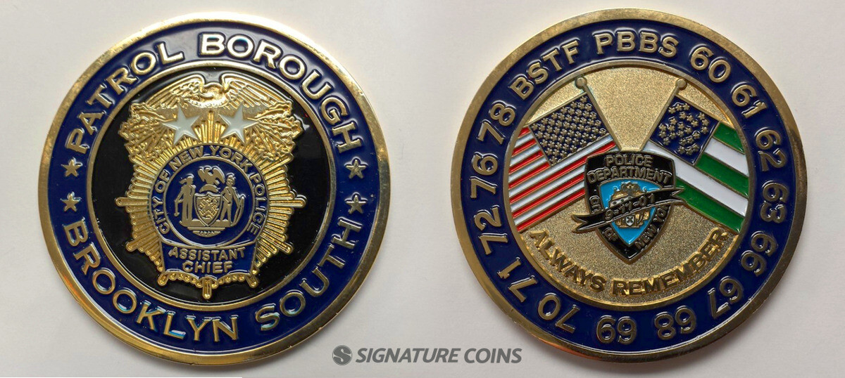 Patrol Borough Brooklyn South NYPD challenge coin