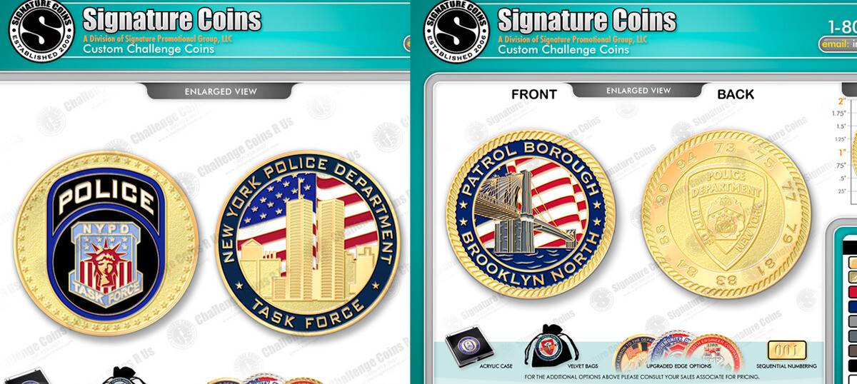 Custom NYPD challenge coin design process