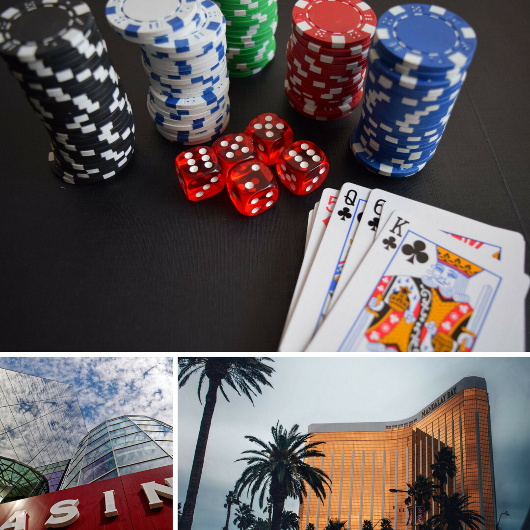 Custom poker chips collage
