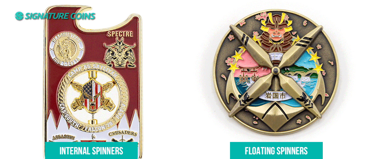 Custom Spinner Challenge Coins