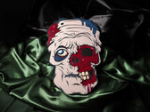 Zombie Skull Display Coin on Green Satin