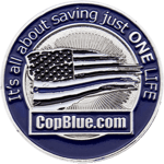 Copblue Police Challenge Coin Side 2